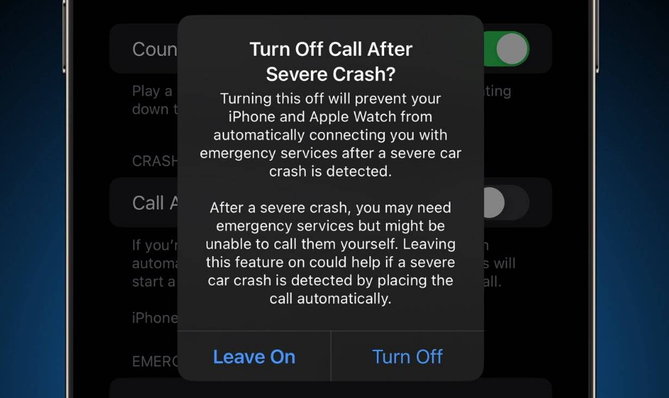 武侯苹果14维修分享 iPhone 14 和 Apple Watch 上关闭崩溃检测 